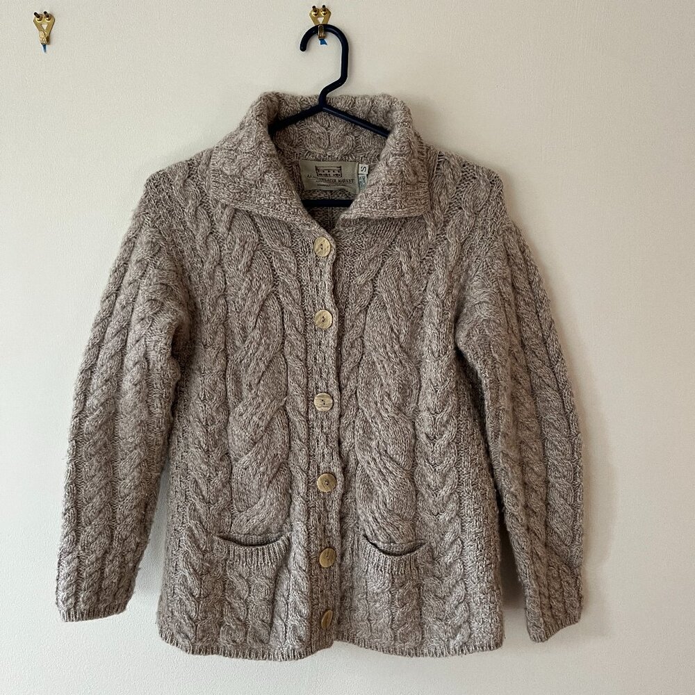 Aran Sweater Market - Irish Wool Sweater Size S